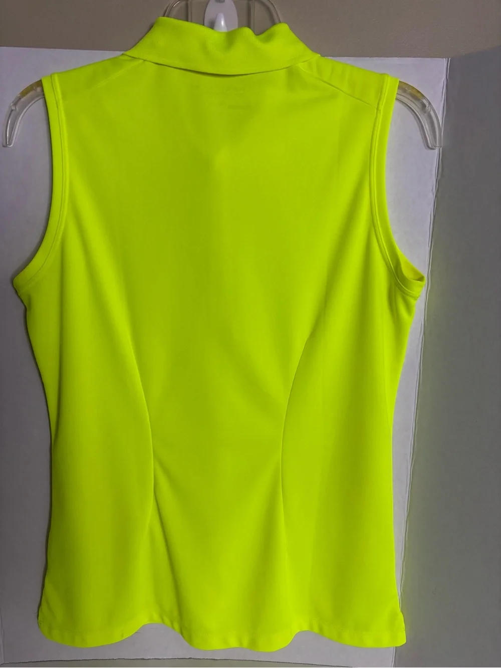 Nike Neon Yellow Sleeveless Golf Polo Top